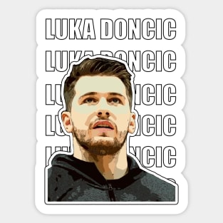 Luka Doncic Vector Art 2 Sticker